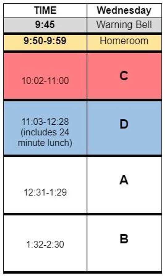 2 hour delay - Wednesday