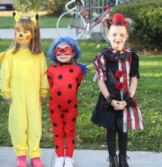 Students in the K-2 costume parade