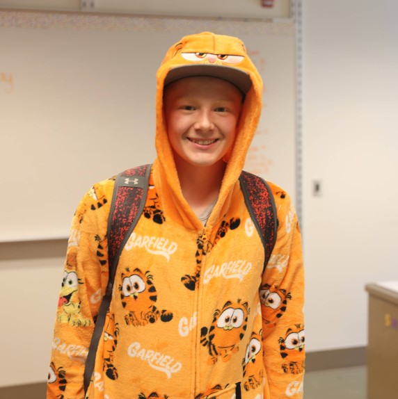 Students and staff wore pajamas to school on Monday