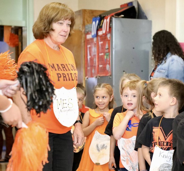 Students at a pep assembly