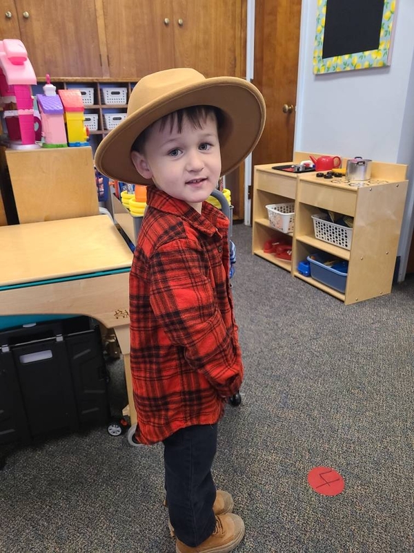 Students and staff dressed up for Country Living Day