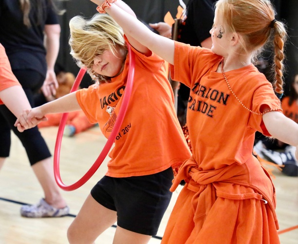 Students at a pep assembly