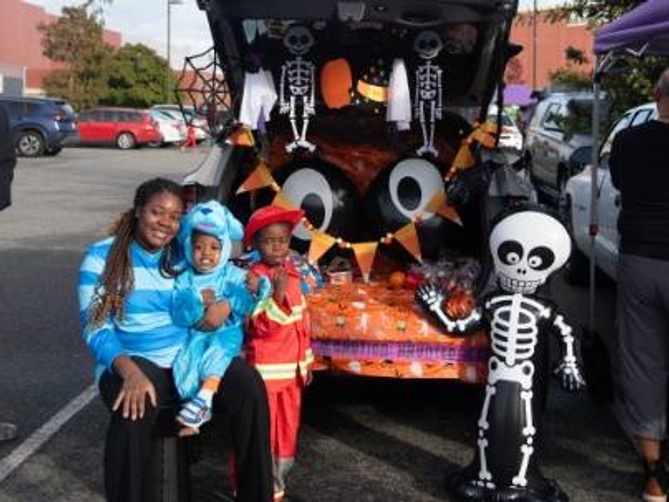 family at trunk or treat