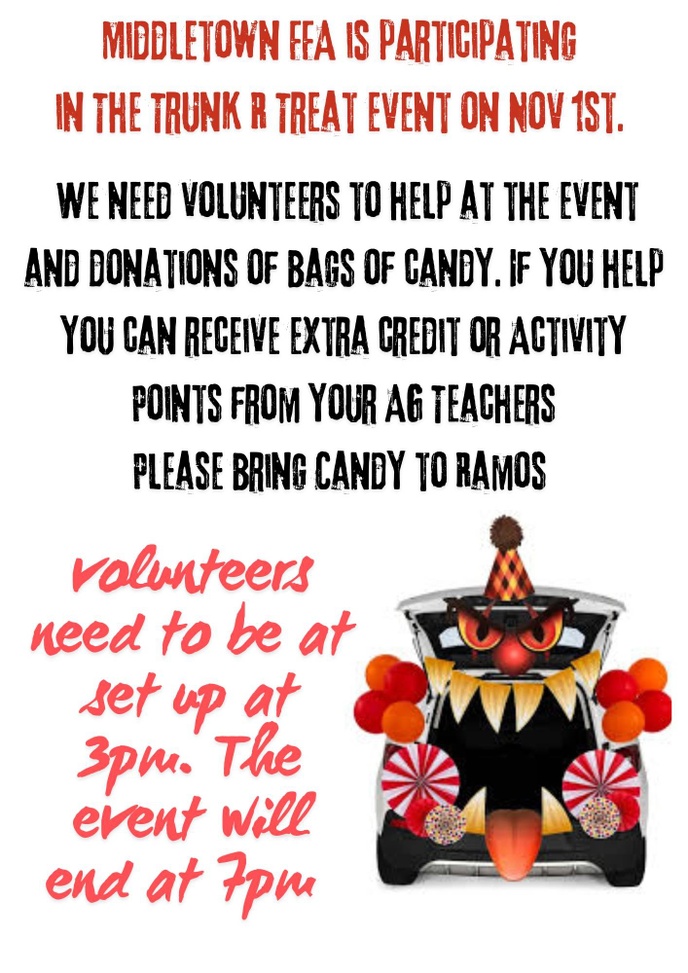 Candy donations needed flyer
