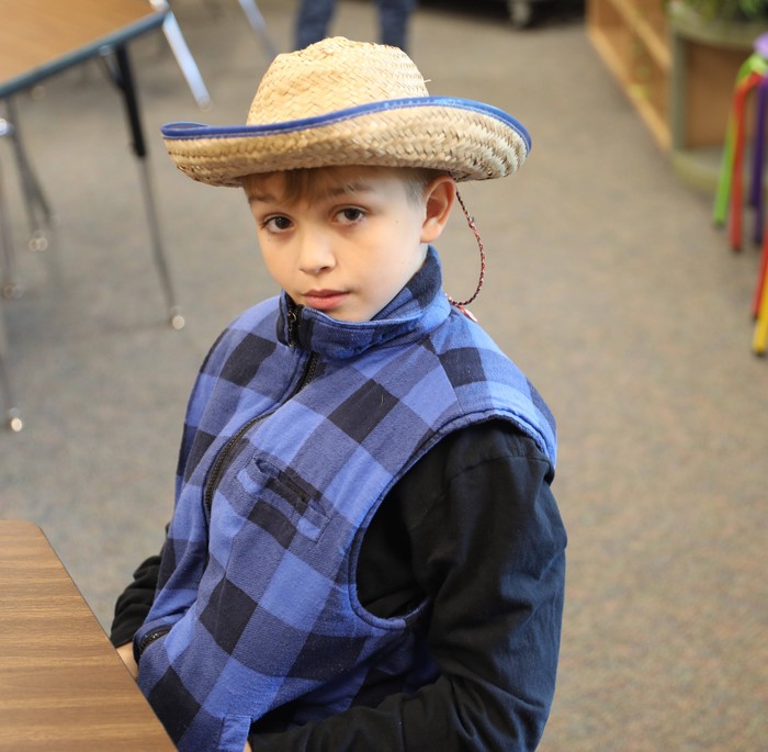 Students dressed up for Country Living Day