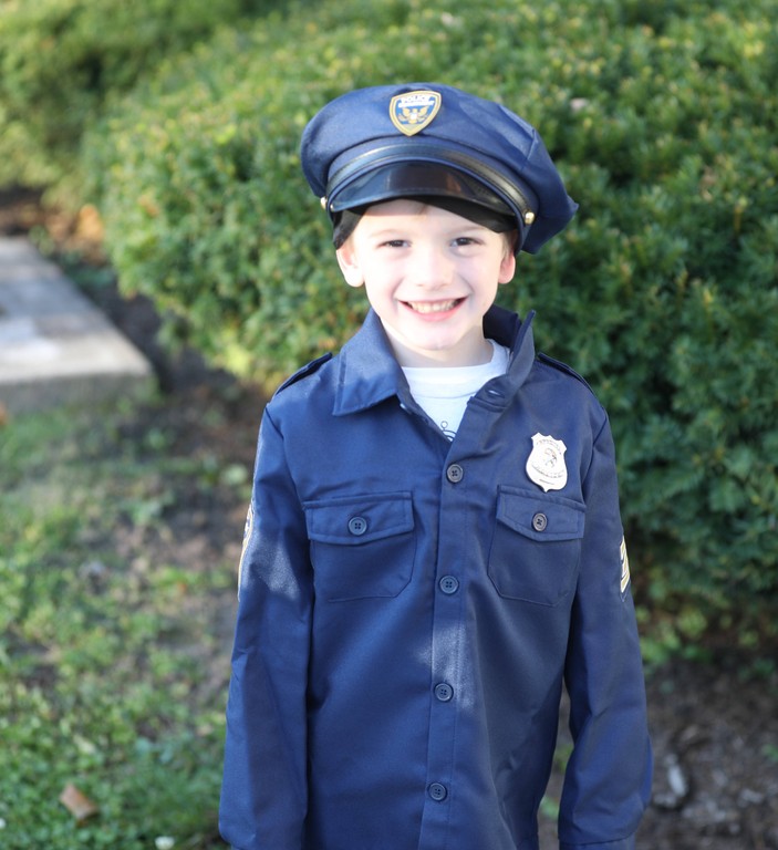 A student in the K-2 costume parade