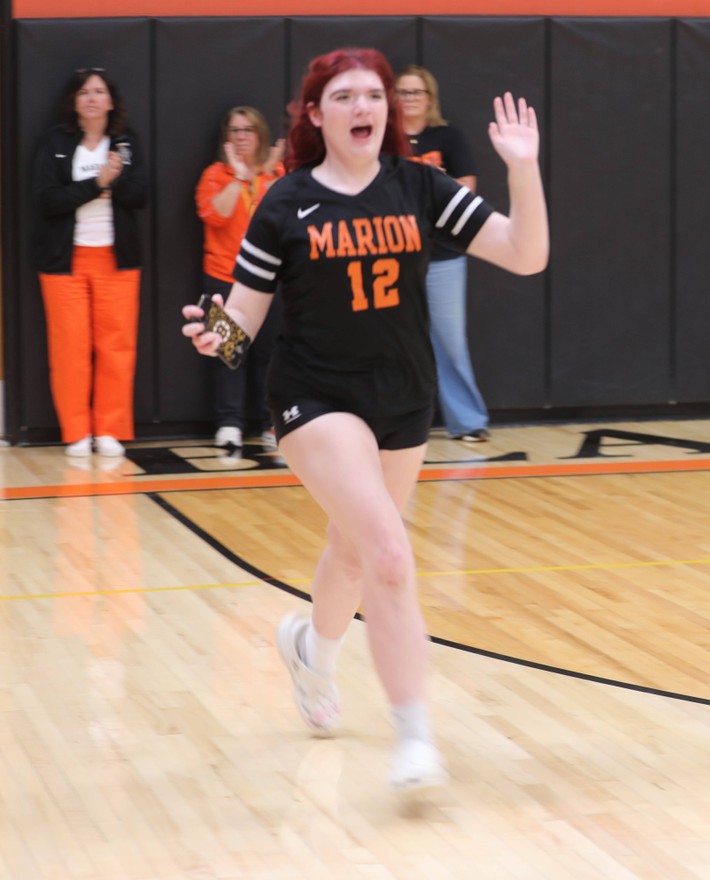 Student-athletes are recognized at the pep assembly