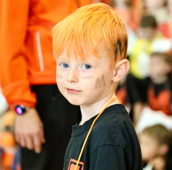 Students at a pep assembly