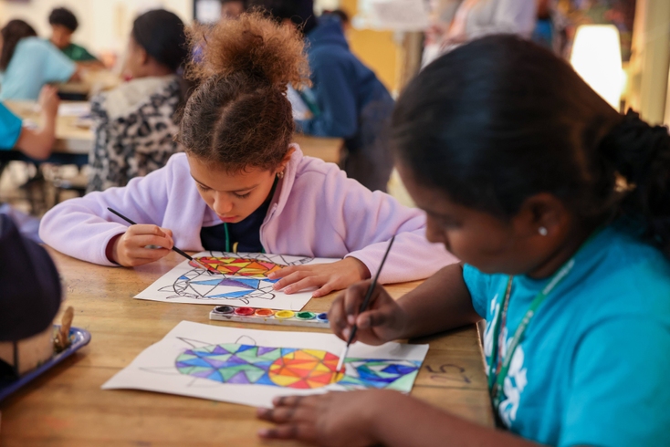 Art students at Odell Elementary School.