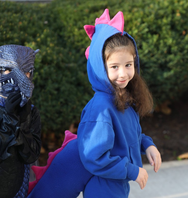 Students in the K-2 costume parade