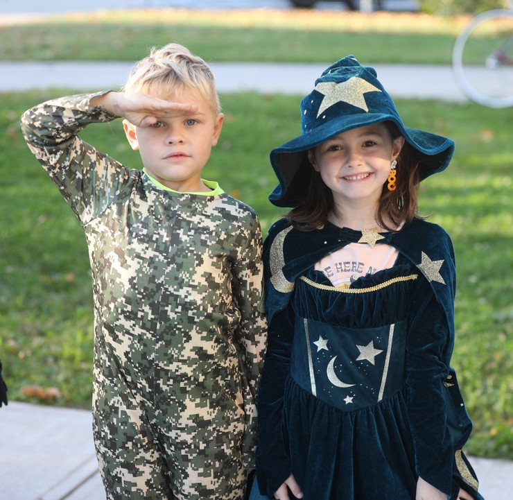 Students in the K-2 costume parade