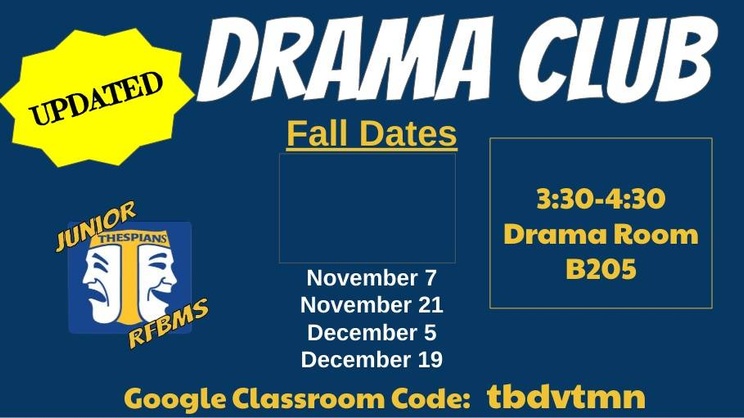 Drama Club dates