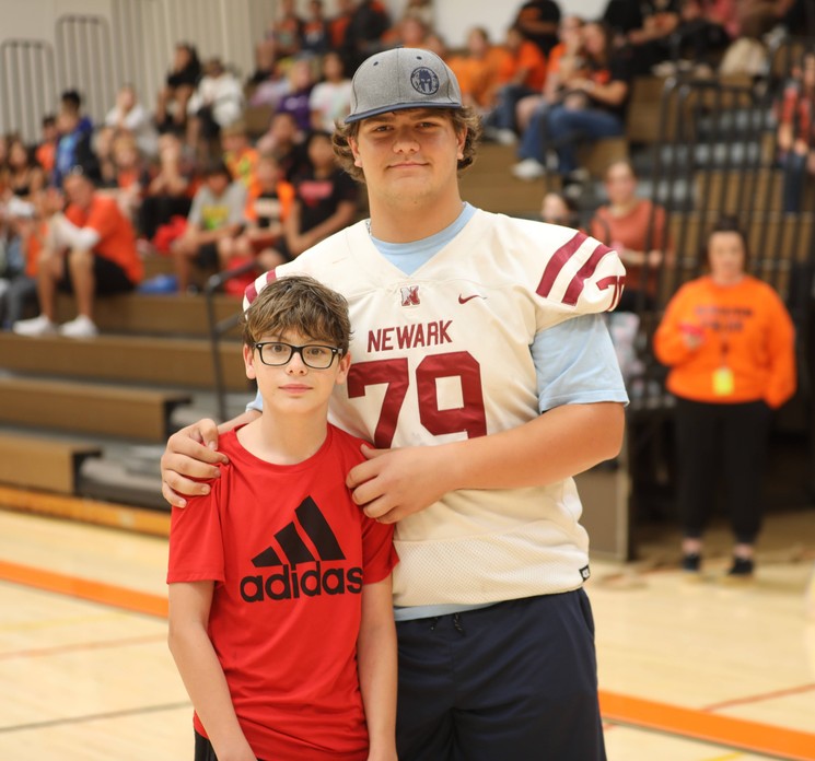 Student-athletes are recognized at the pep assembly