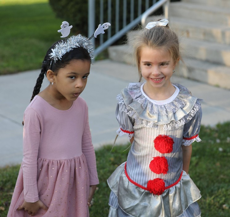 Students in the K-2 costume parade