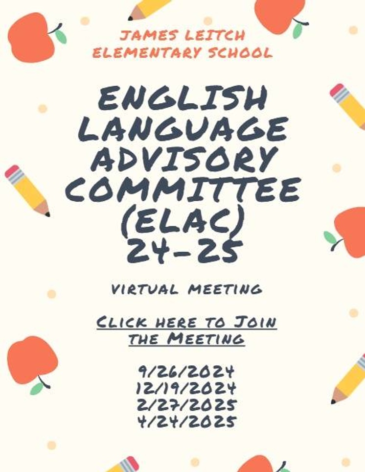 ELAC Meeting dates