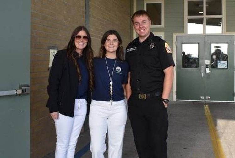 broad view principal jenny hunt, fireman, and teacher