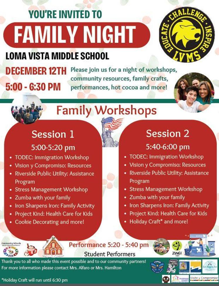 Family Night Flyer