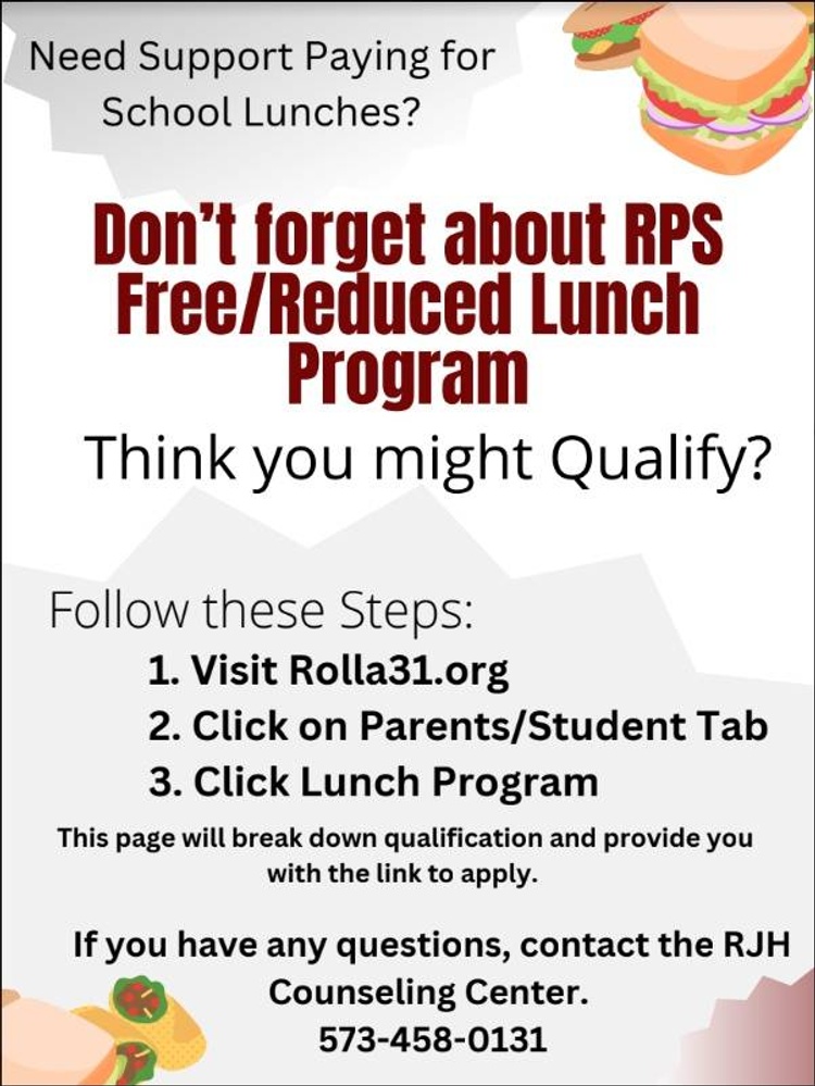 Free/Reduced lunch program information