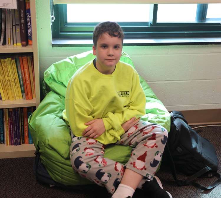 Students and staff wore pajamas to school on Monday