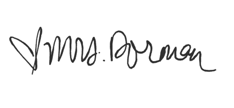 Mrs. Dorman Signature