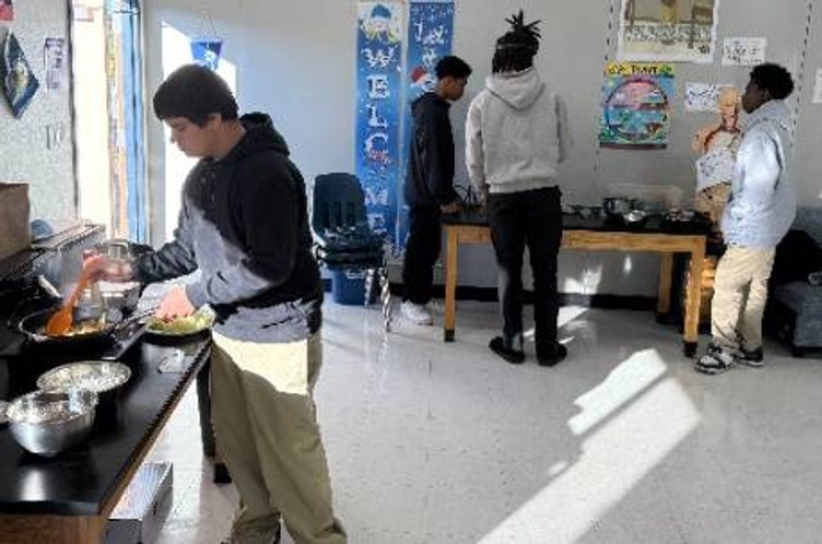 9th graders cooking