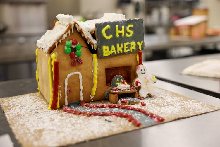 A gingerbread house from the CHS Culinary students.