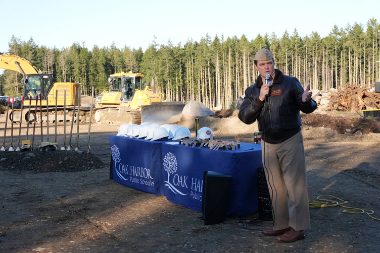 captain gammache speaks at groundbreaking