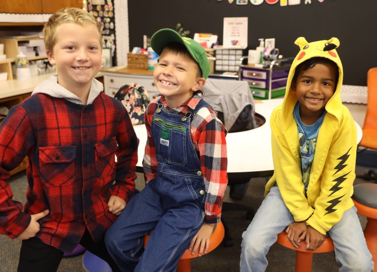 Students and staff dressed up for Country Living Day