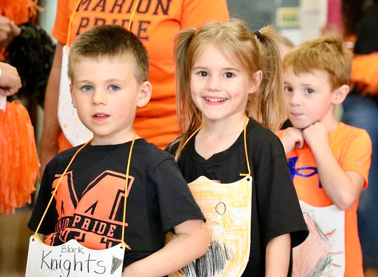 Students at a pep assembly