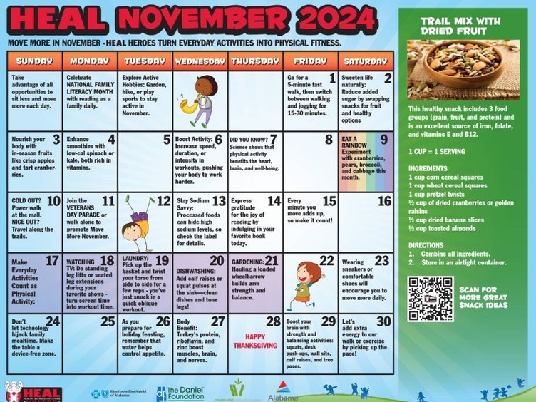 Heal November Calendar