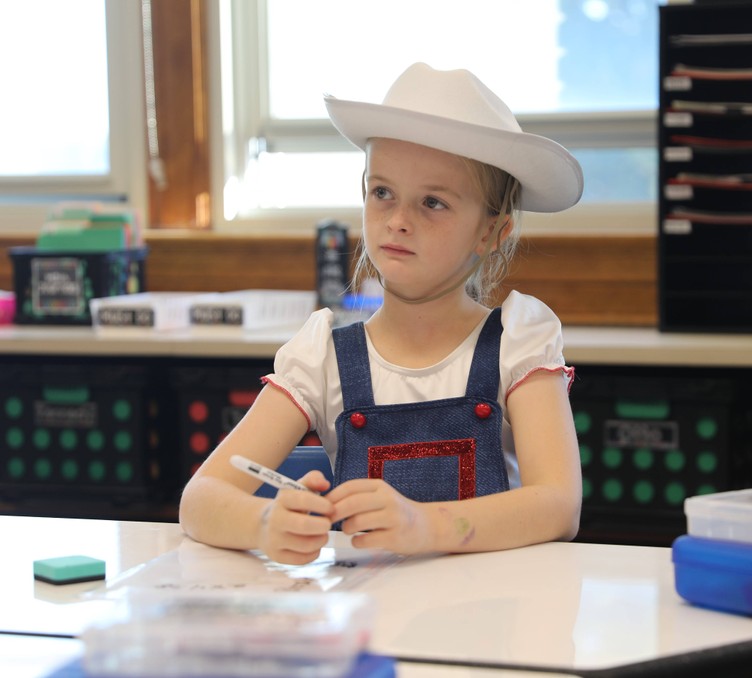 Students dressed up for Country Living Day