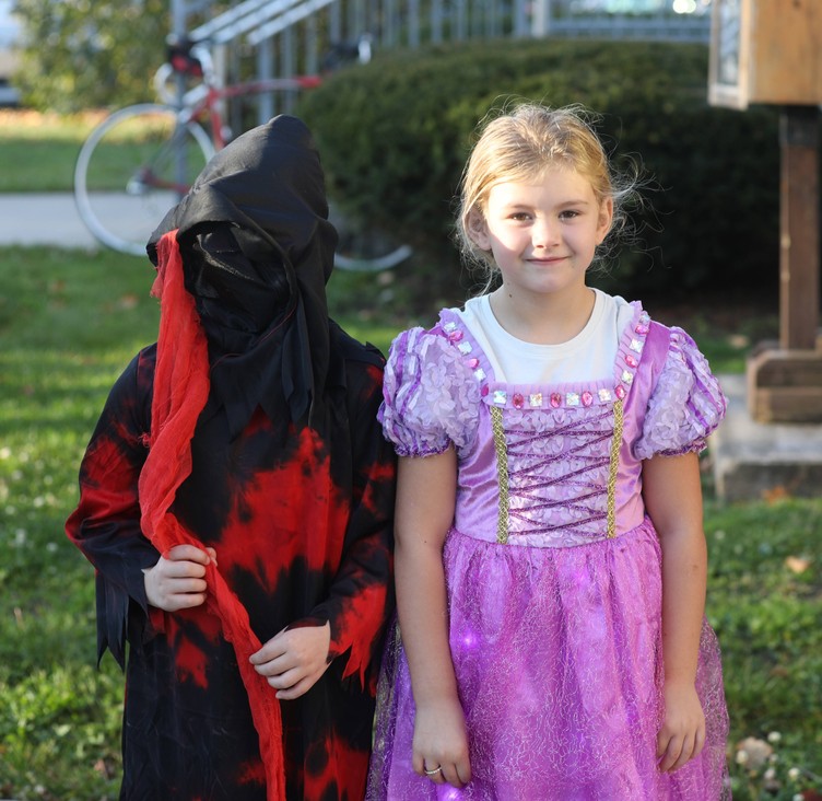 Students in the K-2 costume parade