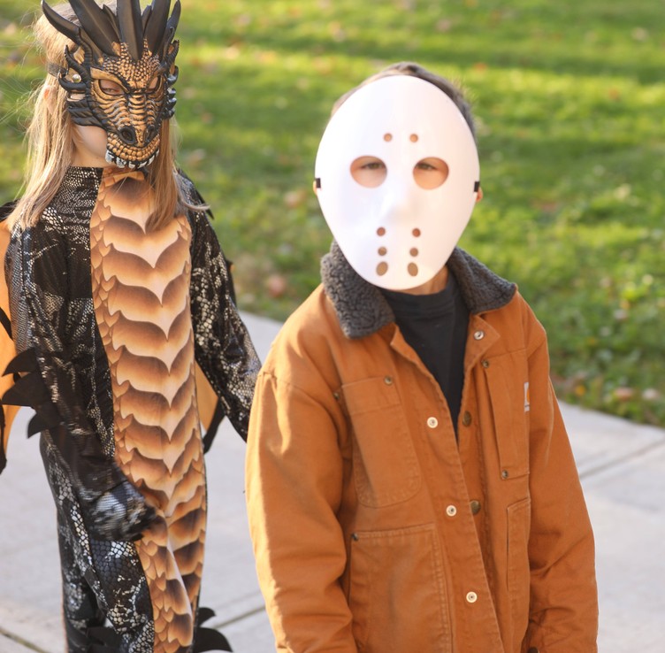 Students in the K-2 costume parade