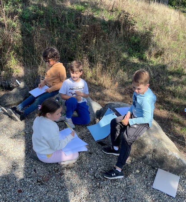 Students Learn Outside at Evergreen