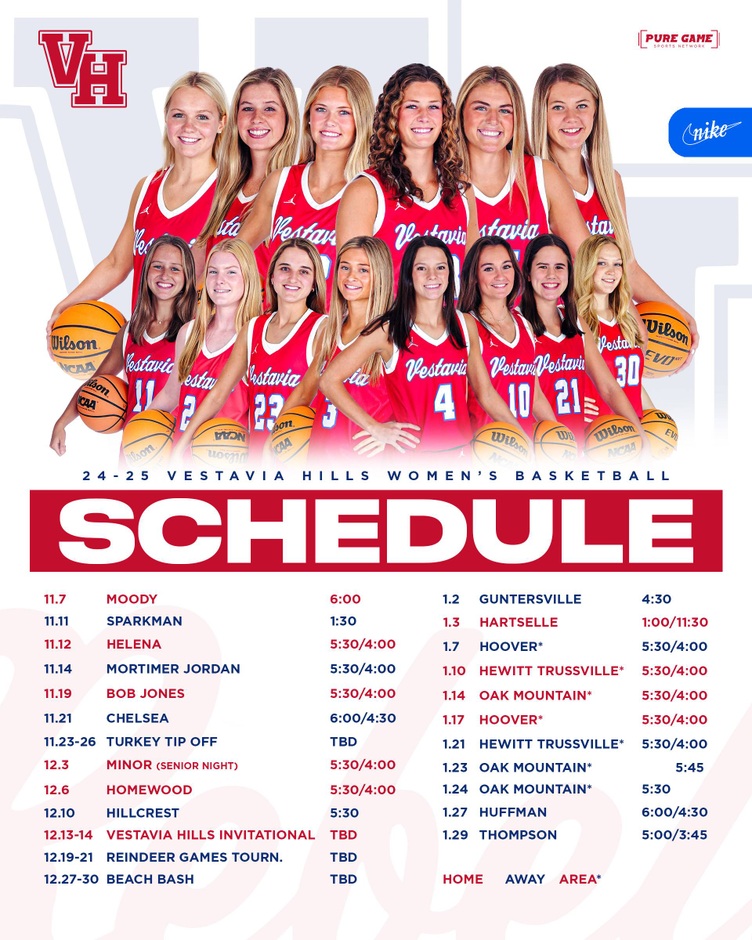 Girls BB Schedule