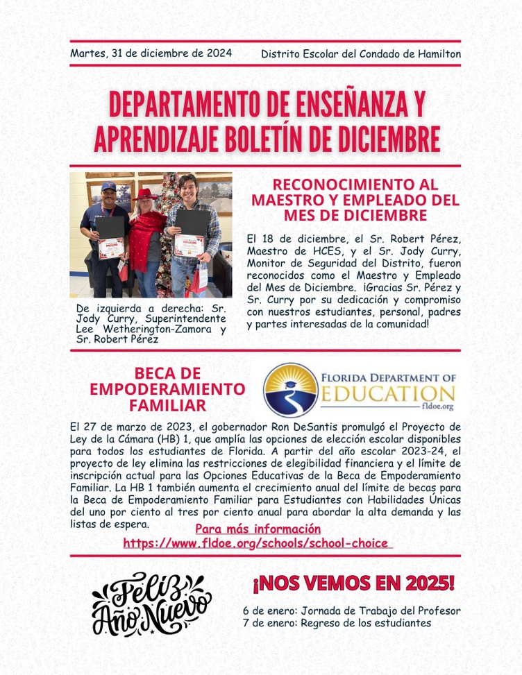 Newsletter Spanish