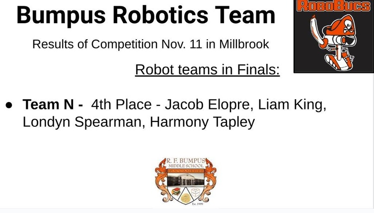 Robotics Team Millbrook results