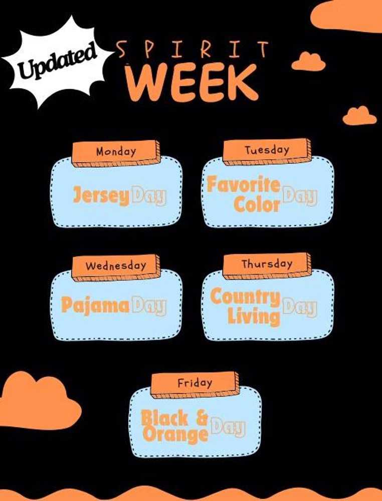 Spirit Week Schedule at Marion Elementary