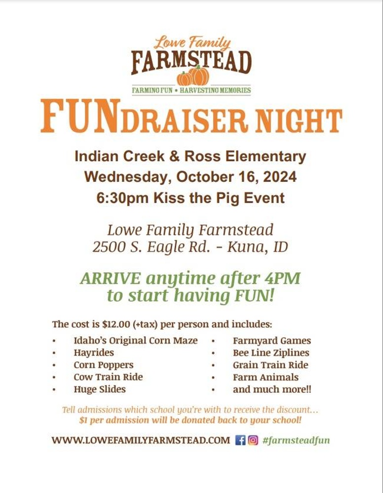 farmstead fundraiser flier Oct. 16, 2024 4:00-9:00 pm