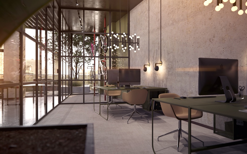 3D render from wec360°'s visualization project for 1245 Broadway.