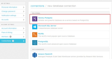 Heroku PostgreSQL and Integrate.io