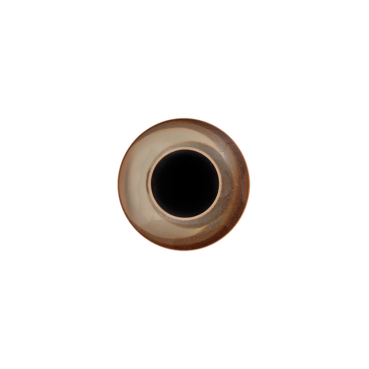 Пуговица «Звериный глаз», из полиэстера, на ножке, 15 мм, бежевый цвет
