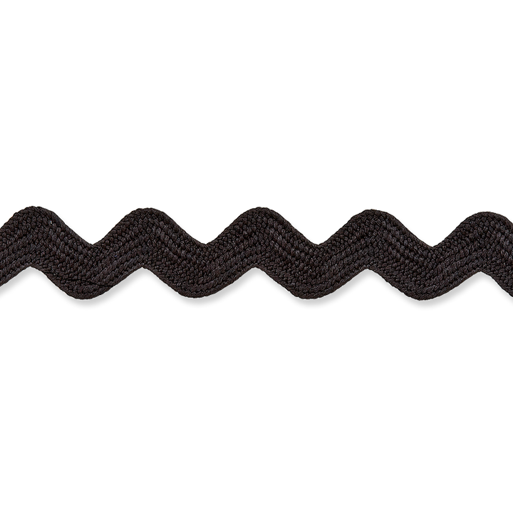 Декоративная тесьма вьюнчик, 10 мм, черный цвет