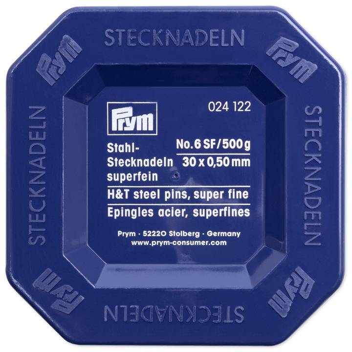 Pins, 0.50 x 30mm, silver-coloured, 500g, plastic box