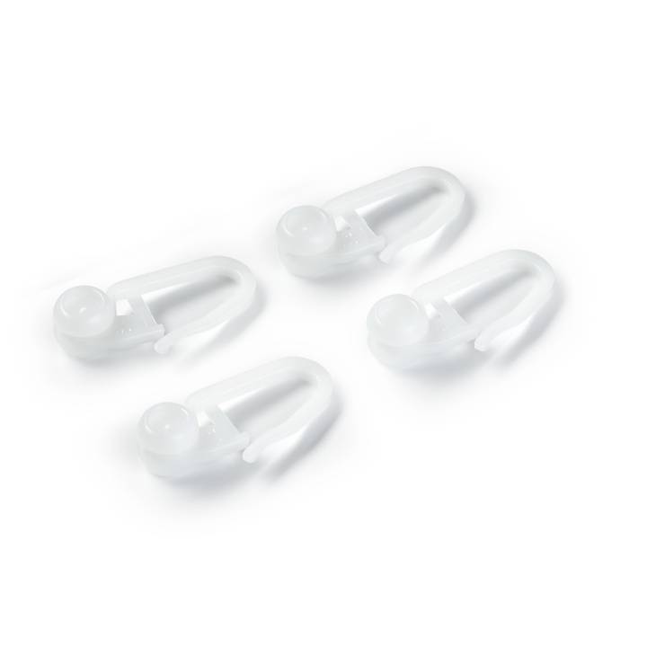 Runners with pleat hook, 8mm, white, 50 items