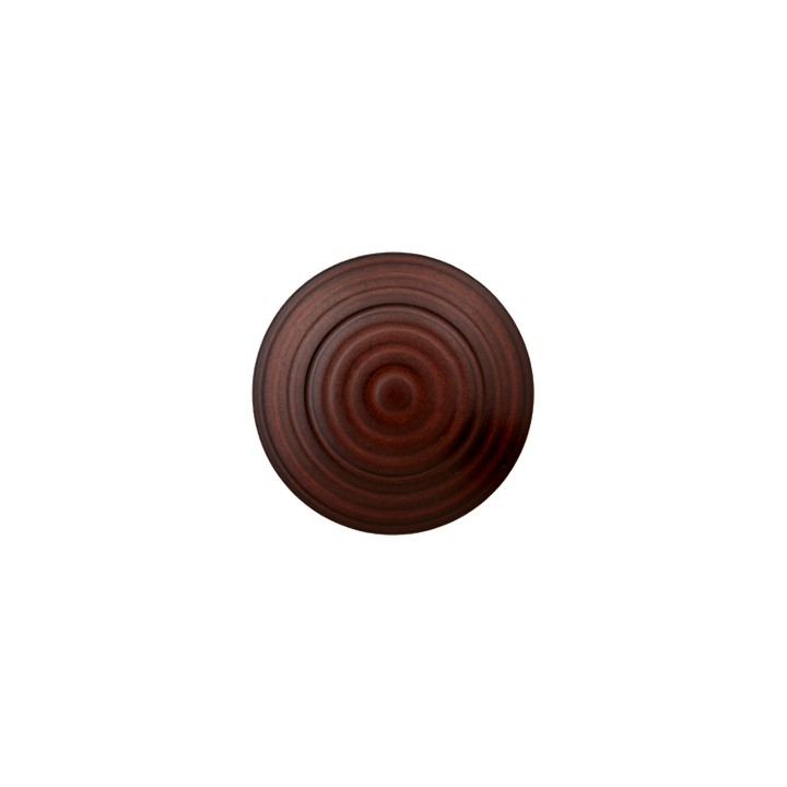 Polyester button shank, Metallic, 15mm, dark brown