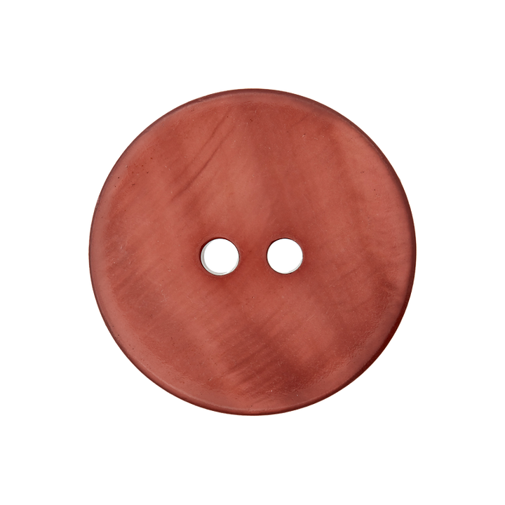 Mother of pearl 2-hole button 20mm brown