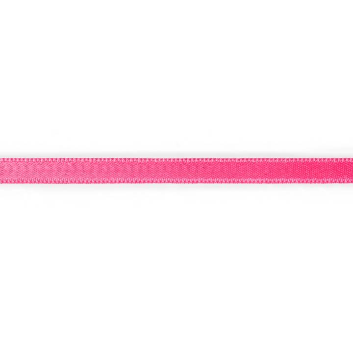 Satin ribbon, 6mm, neon pink