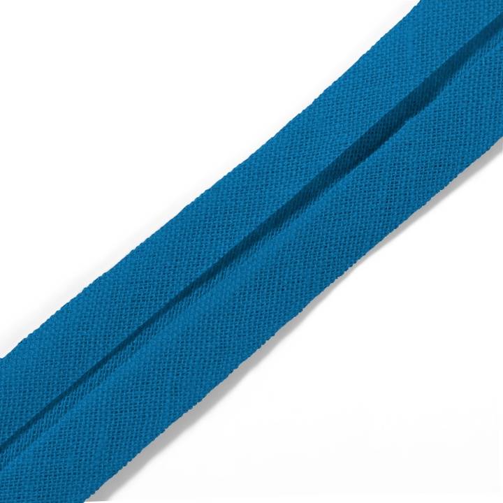 Косая бейка, хлопчатобумажная, 40/20мм, цвета синей джинсовой ткани, 3,5 м