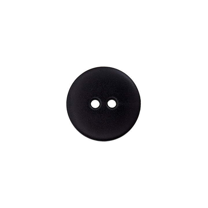 Polyester two-hole button 18mm black